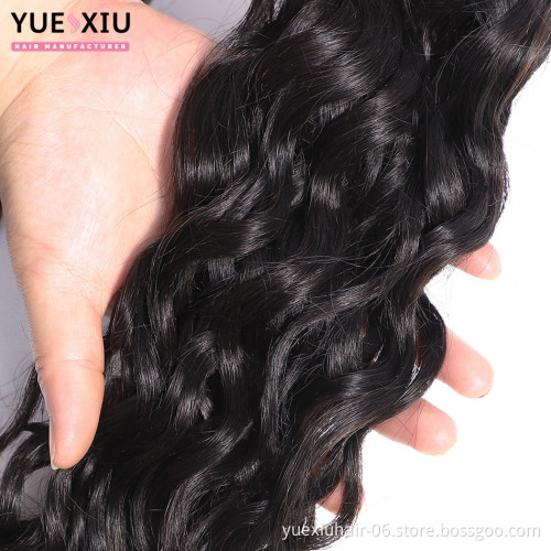 raw cambodian hair water wave hair bundles  cuticle aligned human hair bundles vendors